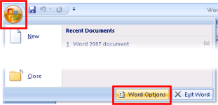Word Options