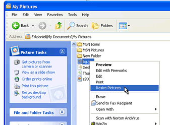 Resizing images