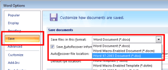 Save as Word 2003