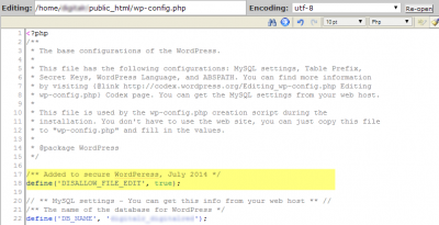 wpconfig lock editor